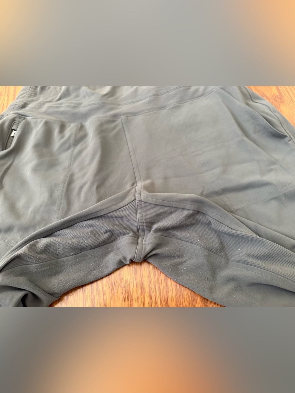 Athleta Women’s High Waist Venice Joggers in Gray Large Petite Zipper Pockets - Picture 11 of 16